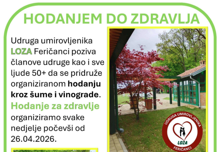 hodanjem do zdravlja